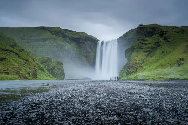 Водоспад Скогафос Зимі Ісландія — стокове фото