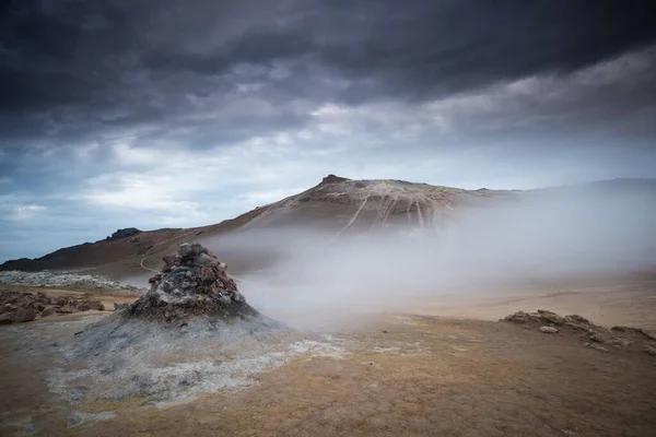Área Geotérmica Hverir Myvatn Islândia — Fotografia de Stock
