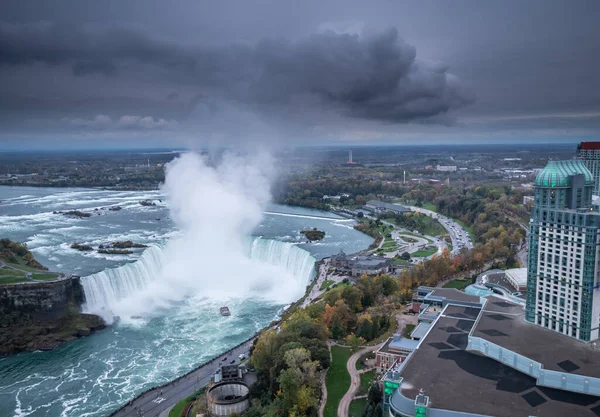 Gyönyörű Niagara Vízesések Éjjel — Stock Fotó