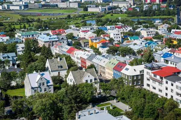Reykjavik Város Nyara Izlandon Jogdíjmentes Stock Képek