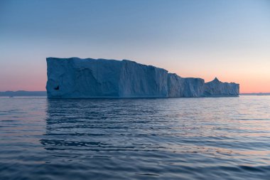 Büyük buzdağları olan güzel bir manzara.
