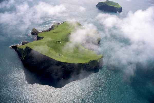 Vue Aérienne Belle Petite Île Islande — Photo