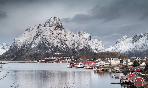 Indah Lanskap Musim Dingin Kepulauan Lofoten Norwegia — Stok Foto