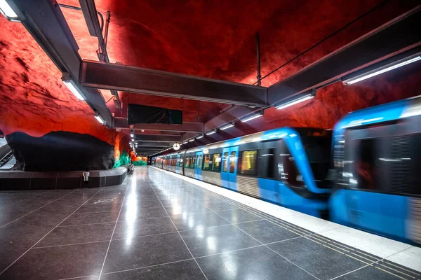 Stockholm Sveç Teki Güzel Metro Istasyonları — Stok fotoğraf