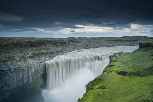 Dettifoss Καταρράκτης Καλοκαίρι Ισλανδία — Φωτογραφία Αρχείου