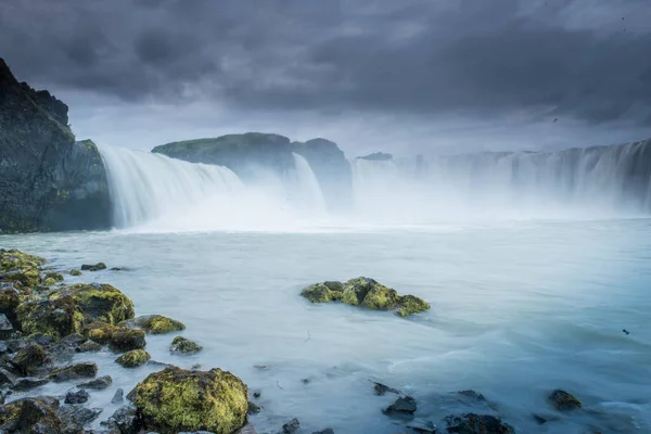 Wodospad Godafoss Latem Islandii — Zdjęcie stockowe