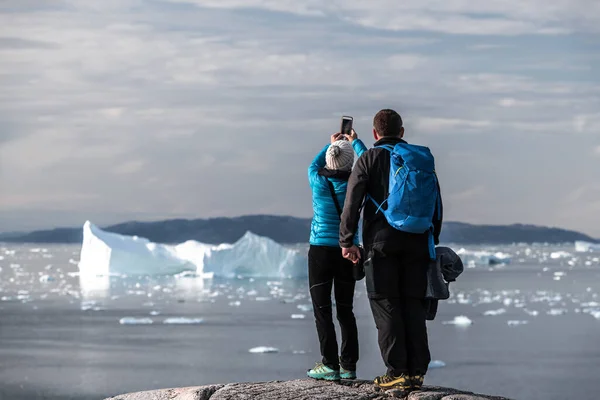 Beautiful Landscape Large Icebergs — Stock Photo, Image