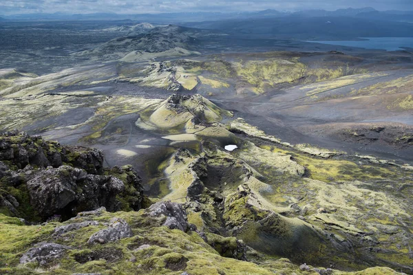 Laki Kratrar Eller Lakaggar Vulkanisk Spricka Södra Island — Stockfoto