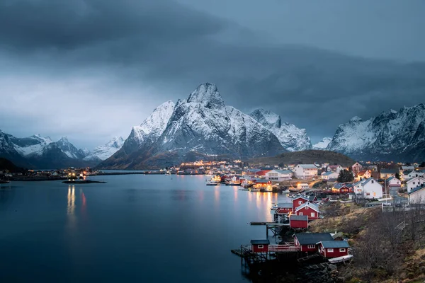 Vackert Vinterlandskap Lofoten Norge — Stockfoto