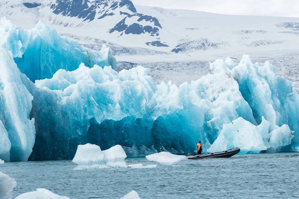 Jokulsarlon Glaciar Lagoa Gelo Islândia — Fotografia de Stock