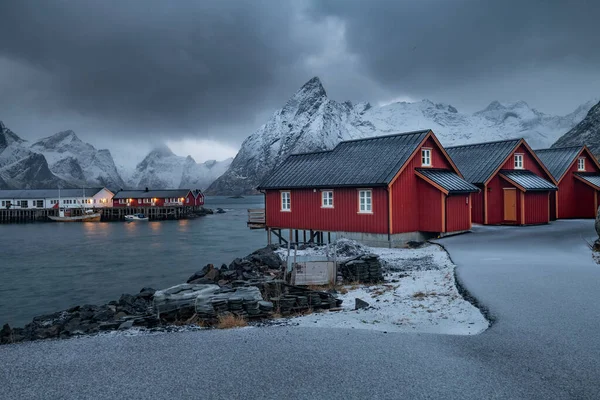 Indah Lanskap Musim Dingin Kepulauan Lofoten Norwegia — Stok Foto