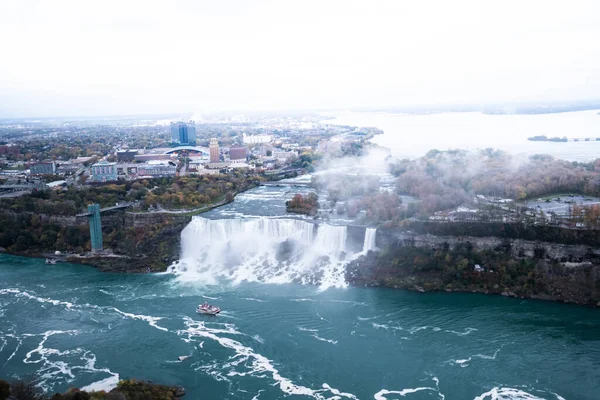 Gyönyörű Niagara Vízesések Éjjel — Stock Fotó