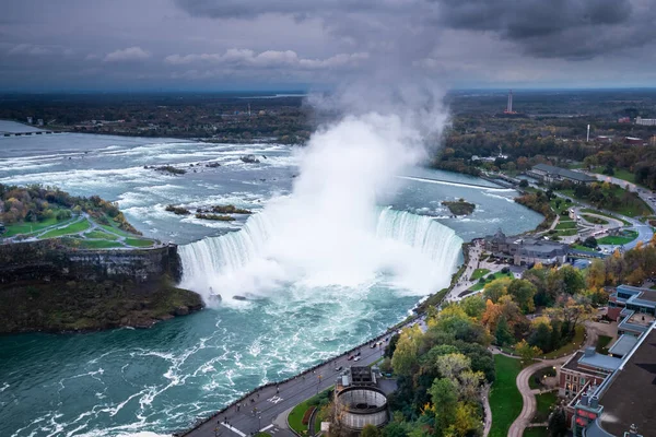 Piękne Wodospady Niagara Nocy — Zdjęcie stockowe
