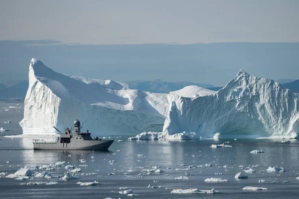 Beautiful landscape with large icebergs