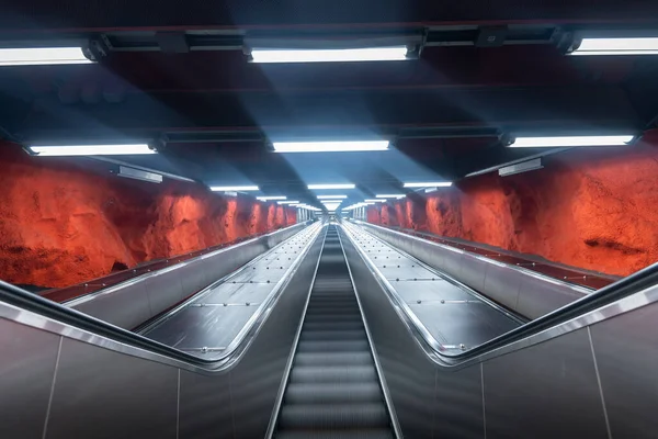 Stockholm Sveç Teki Güzel Metro Istasyonları — Stok fotoğraf