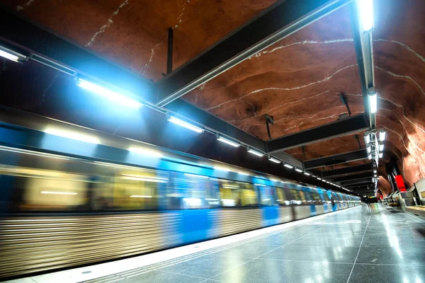 Stockholm Sveç Teki Güzel Metro Istasyonları — Stok fotoğraf