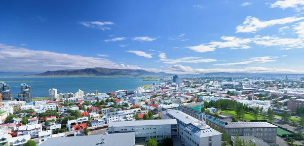 Reykjavik Città Estate Islanda — Foto Stock