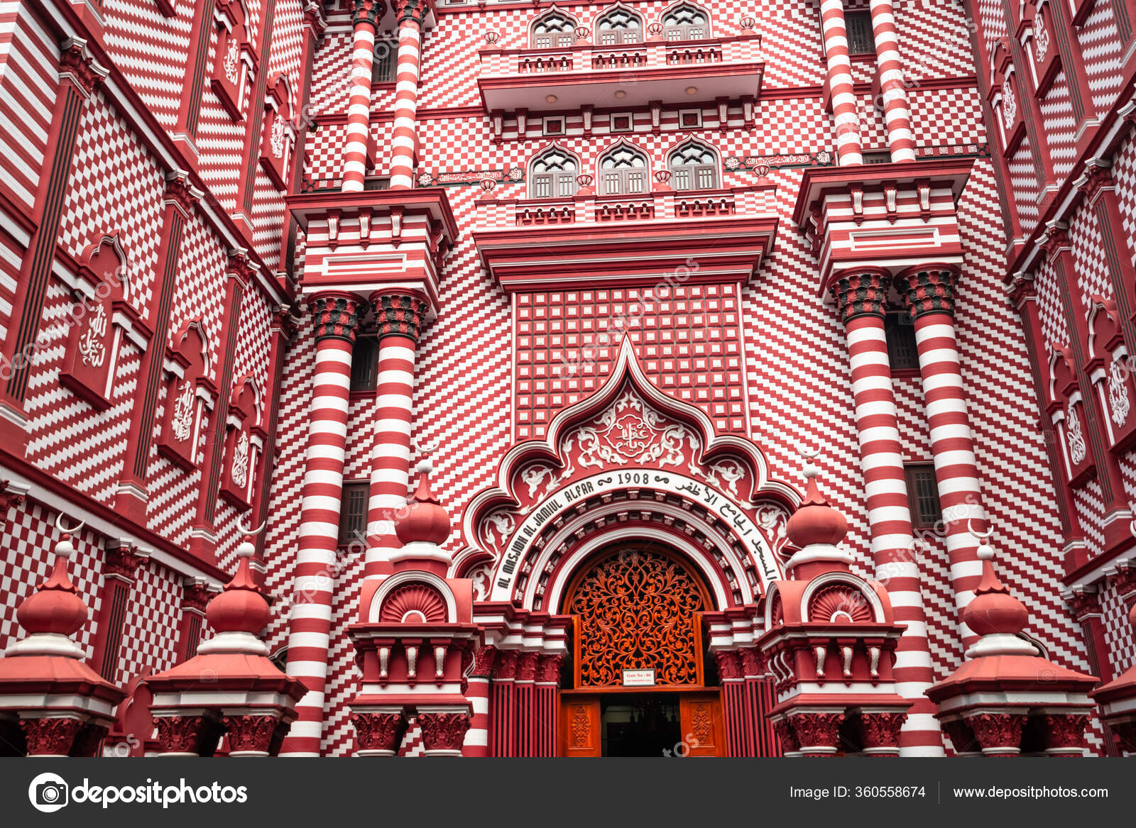 Red Mosque Pettah Colombo Sri Lanka Stock Editorial Photo