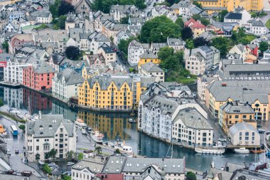 Norveç 'in güzel Alesund şehri