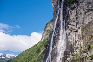 Yedi kız kardeş şelale, Geiranger, Geirangerfjord, Norveç