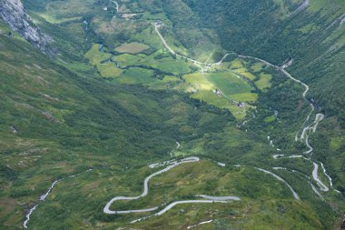 Geiranger, Geirangerfjord, Norveç 'teki güzel manzara