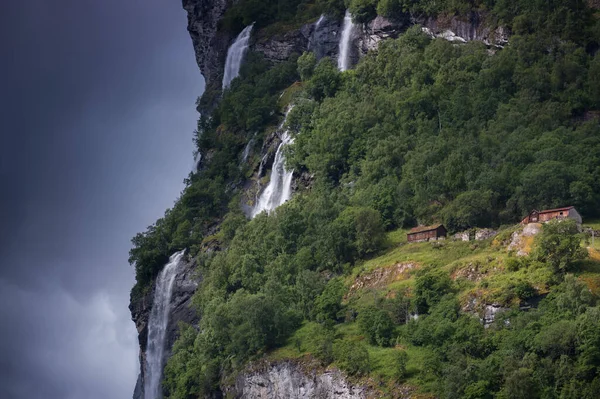 Bela Paisagem Geiranger Geirangerfjord Noruega — Fotografia de Stock