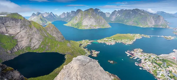 Чудовий Краєвид Точки Зору Рейнебрінгена Острові Лофотен Норвегія — стокове фото
