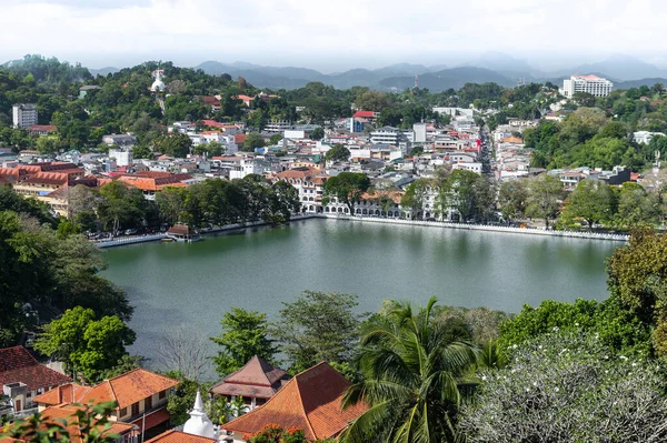 Bela Cidade Lago Kandy Kandy Sri Lanka — Fotografia de Stock