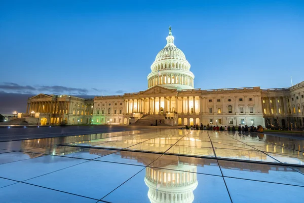 Edificio Del Capitolio Los Estados Unidos Por Noche Washington Estados — Foto de Stock