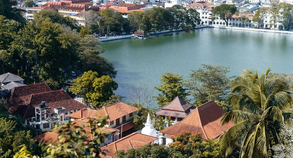 Schöne Kandy Stadt Und See Kandy Sri Lanka — Stockfoto