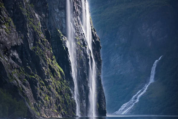 Tujuh Saudara Air Terjun Geiranger Geirangerfjord Norwegia — Stok Foto