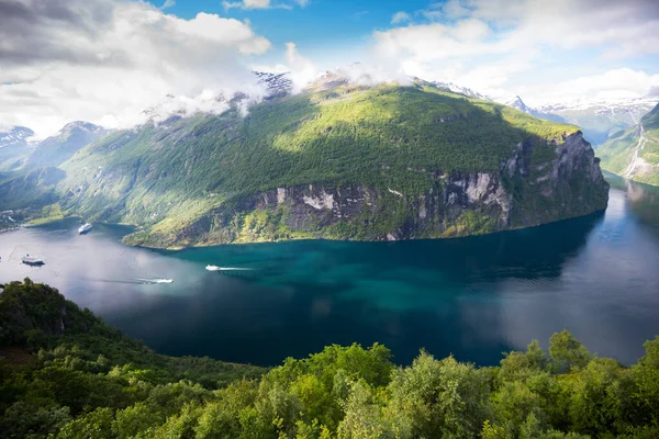 Hermoso Paisaje Geiranger Geirangerfjord Noruega — Foto de Stock