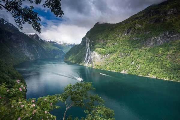 Hermosas Vistas Geiranger Geirangerfjord Noruega — Foto de Stock