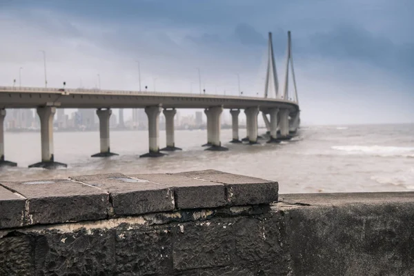 Bandra Worli Sea Link Ponte Cavo Mumbai India — Foto Stock