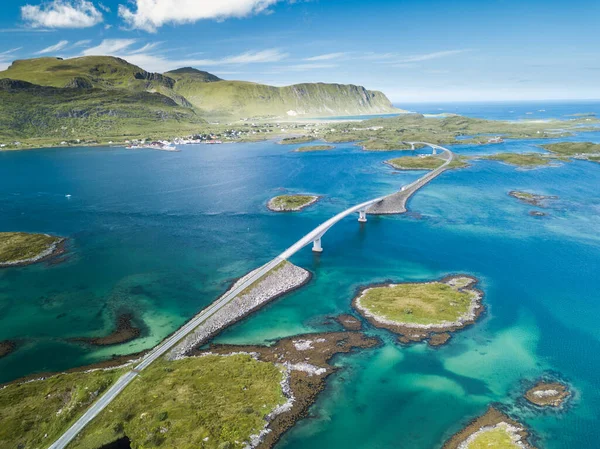 Літом Норвегія Краєвиди Прекрасного Краєвиду Лофотенських Островах — стокове фото