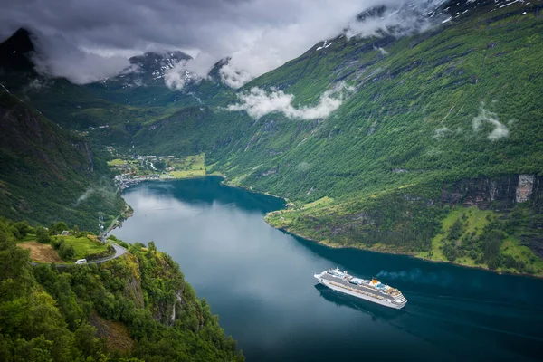 Hermosas Vistas Geiranger Geirangerfjord Noruega — Foto de Stock