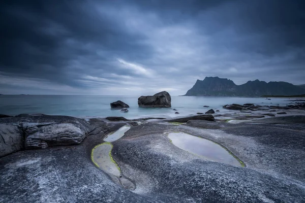 Pemandangan Indah Pulau Lofoten Musim Panas Norwegia — Stok Foto