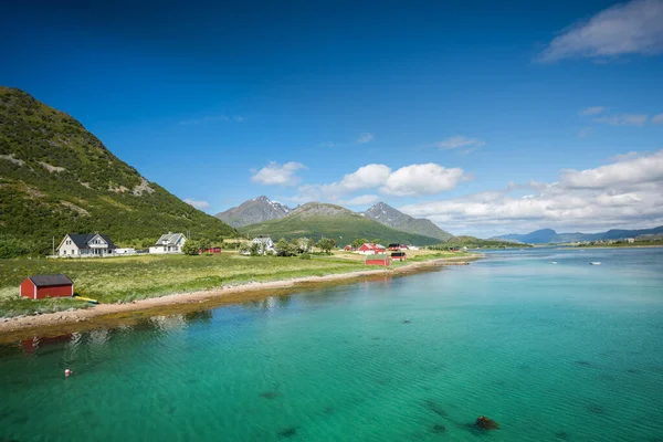 Όμορφο Τοπίο Στα Νησιά Lofoten Καλοκαίρι Νορβηγία — Φωτογραφία Αρχείου