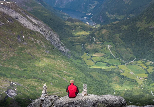 Vackert Landskap Geiranger Geirangerfjord Norge — Stockfoto