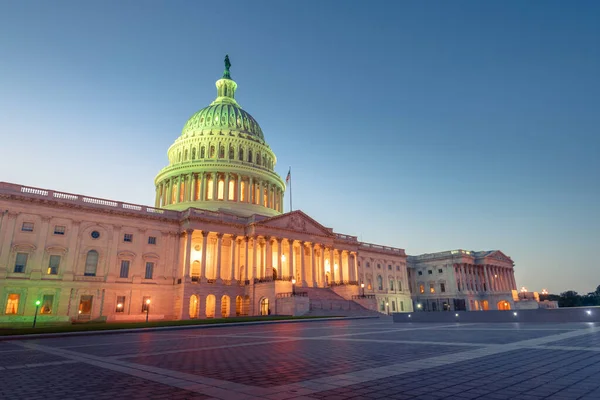 Edificio Del Capitolio Los Estados Unidos Por Noche Washington Estados — Foto de Stock