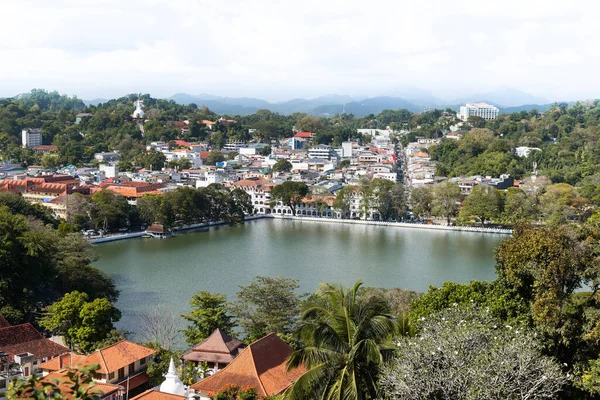 Bela Cidade Lago Kandy Kandy Sri Lanka — Fotografia de Stock