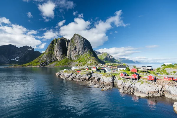 Hamnoy Vila Piscatória Verão Lofoten Island Noruega — Fotografia de Stock