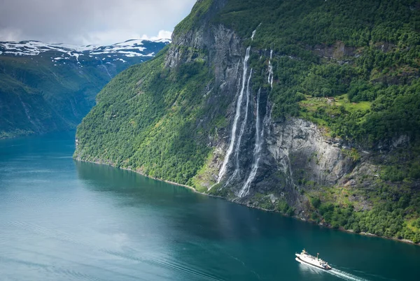 Vacker Utsikt Geiranger Geirangerfjord Norge — Stockfoto