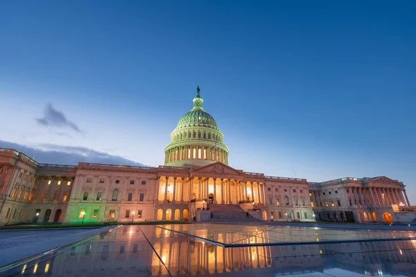 Das Kapitol Der Vereinigten Staaten Washington Der Nacht — Stockfoto