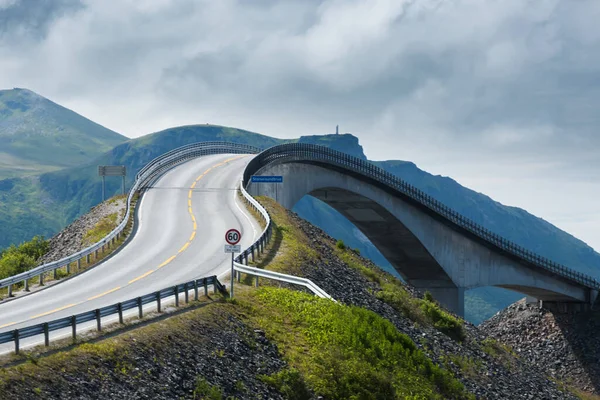 Atlantic Ocean Road Noruega — Fotografia de Stock