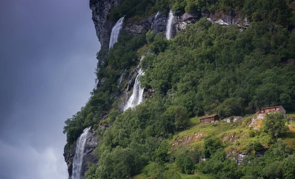 Pemandangan Indah Geiranger Geirangerfjord Norwegia — Stok Foto