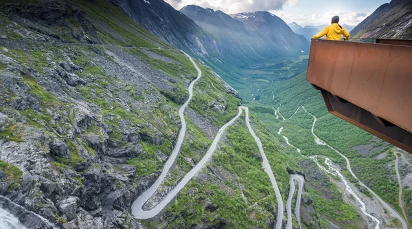 Berühmte Trollstigen Straße Norwegen — Stockfoto