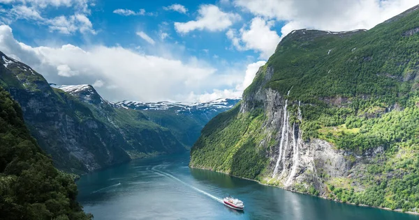 Hermosas Vistas Geiranger Geirangerfjord Noruega — Foto de Stock