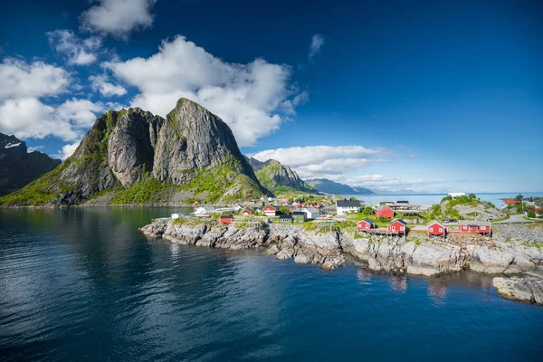 Rybářská Vesnice Hamnoy Létě Ostrově Lofoten Norsko — Stock fotografie