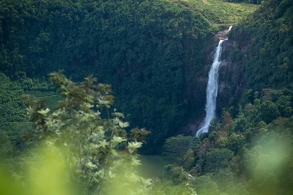 Schöne Wasserfälle Maskeliya Sri Lanka — Stockfoto